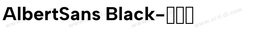 AlbertSans Black字体转换